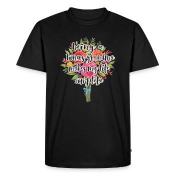 Fier Bonus Grandma Meilleur Cadeau Belle Belle-Mère - T-shirt Premium bio Homme - noir - Devant - Nico (187cm)
