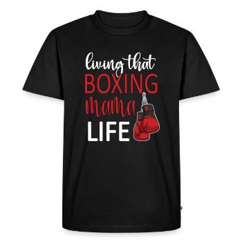 Proud Boxing Mom Gift Boxing Mom From Boxer Mama - Men's Premium Organic T-Shirt - black - Front - Nico (187cm)