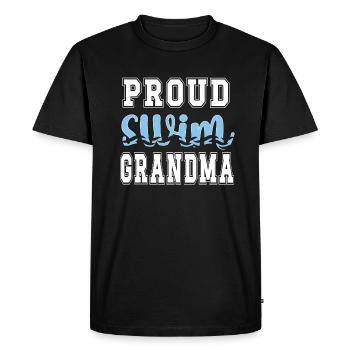 Meilleure natation Grand-mère Grand-mère Nageuse Grand-mère Natation Grand-mère - T-shirt Premium bio Homme - noir - Devant - Nico (187cm)