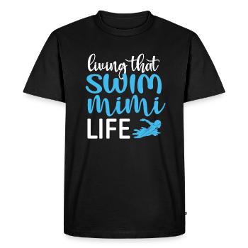 Proud Swimming Mimi Swimmer Mimi Grandma Gift - Men's Premium Organic T-Shirt - black - Front - Nico (187cm)