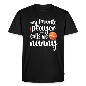 Nanny Grandma Of Basketball Player Basketball Nanny - Men's Premium Organic T-Shirt - black - Front - Nico (187cm)