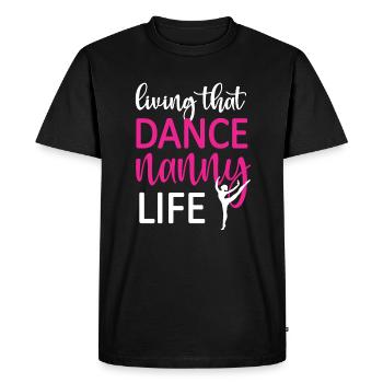 Fier danse nounou grand-mère de danseur danse nounou - T-shirt Premium bio Homme - noir - Devant - Nico (187cm)