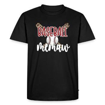 Memaw Grand-mère d’un joueur de baseball Memaw - T-shirt Premium bio Homme - noir - Devant - Nico (187cm)