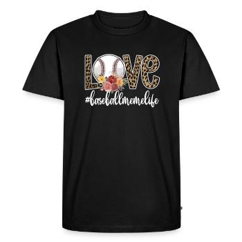 Meme Grand-mère d’un joueur de baseball Baseball Meme - T-shirt Premium bio Homme - noir - Devant - Nico (187cm)