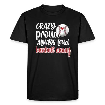 Nounou Grand-mère de baseball Joueur de baseball Nounou de baseball - T-shirt Premium bio Homme - noir - Devant - Nico (187cm)