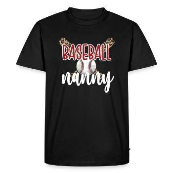 Nanny Grandma Of a Baseball Player Baseball Nanny - Men's Premium Organic T-Shirt - black - Front - Nico (187cm)