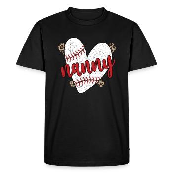 Nanny Grandma Of a Baseball Player Baseball Nanny - Men's Premium Organic T-Shirt - black - Front - Nico (187cm)