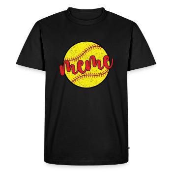 Meme Grand-mère d'un joueur de softball Softball Meme - T-shirt Premium bio Homme - noir - Devant - Nico (187cm)
