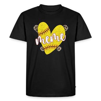 Meme Grand-mère d'un joueur de softball Softball Meme - T-shirt Premium bio Homme - noir - Devant - Nico (187cm)
