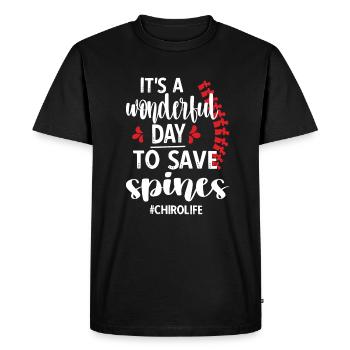Chiropractor Chiropractic Chiropractor - Men's Premium Organic T-Shirt - black - Front - Nico (187cm)
