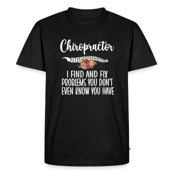 Chiropractor Chiropractic Best Chiropractor - Men's Premium Organic T-Shirt - black - Front - Nico (187cm)