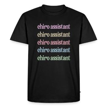 Chiropractic Assistant Chiropractic Assistant - Men's Premium Organic T-Shirt - black - Front - Nico (187cm)