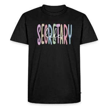 Fier secrétaire Appréciation Employé de bureau - T-shirt Premium bio Homme - noir - Devant - Nico (187cm)