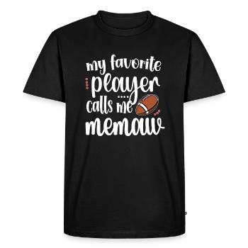 Football Memaw Grand-mère du joueur de football Memaw - T-shirt Premium bio Homme - noir - Devant - Nico (187cm)