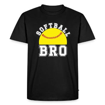 Fier frère de softball d’un frère joueur de softball - T-shirt Premium bio Homme - noir - Devant - Nico (187cm)