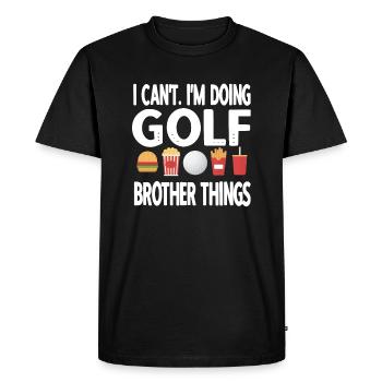Golf Frère D’un Golfeur Golfeur Frère - T-shirt Premium bio Homme - noir - Devant - Nico (187cm)