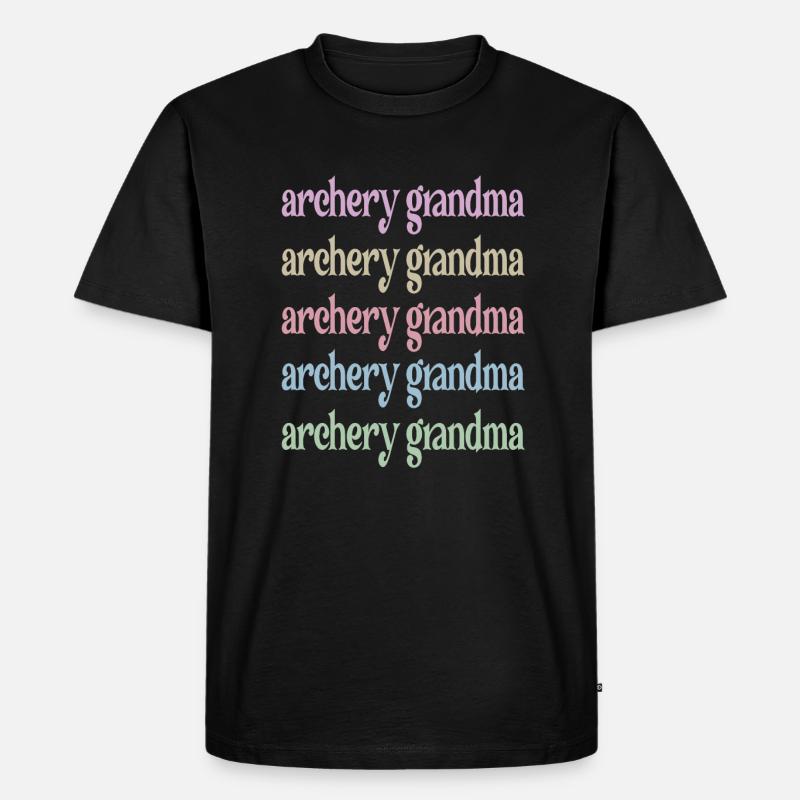 Bogenschießen-Oma Von Bogenschützen Großmutter - Männer Premium Bio T-Shirt - Schwarz