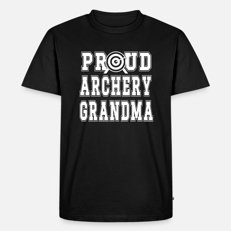Bogenschießen-Großmutter Von Bogenschützen Oma - Männer Premium Bio T-Shirt - Schwarz