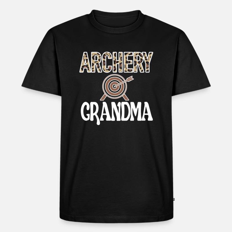 Bogenschießen-Großmutter Von Bogenschützen Oma - Männer Premium Bio T-Shirt - Schwarz