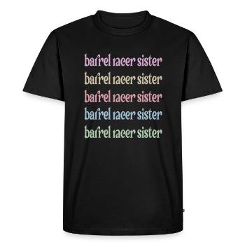 Meilleure sœur de course de barils Sœur de course de barils - T-shirt Premium bio Homme - noir - Devant - Nico (187cm)