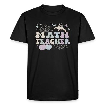 Spooky Math Teacher Halloween Math Teaching Gift - Men's Premium Organic T-Shirt - black - Front - Nico (187cm)