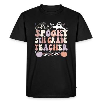 5th Grade Teacher Halloween Fifth Grade Crew Gift - Men's Premium Organic T-Shirt - black - Front - Nico (187cm)
