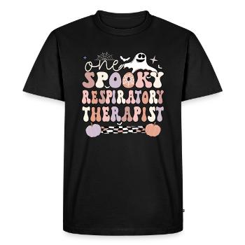 Respiratory Therapist Gifts RT Therapy Halloween - Men's Premium Organic T-Shirt - black - Front - Nico (187cm)