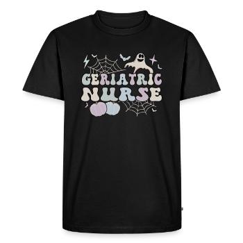 Infirmière gériatrique Halloween Cadeaux d’infirmière gériatrique - T-shirt Premium bio Homme - noir - Devant - Nico (187cm)
