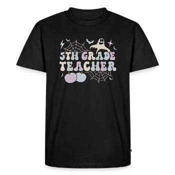 5th Grade Teacher Halloween Fifth Grade Crew Gift - Men's Premium Organic T-Shirt - black - Front - Nico (187cm)