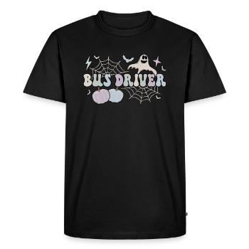 Chauffeur d’autobus scolaire Halloween Conduite d’autobus scolaire - T-shirt Premium bio Homme - noir - Devant - Nico (187cm)