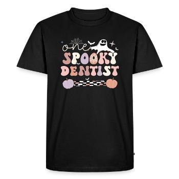 Dentiste Cadeau Dentiste Dentaire Dentiste Halloween - T-shirt Premium bio Homme - noir - Devant - Nico (187cm)