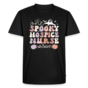 Infirmière en soins palliatifs Halloween Hospice Nursing Gifts - T-shirt Premium bio Homme - noir - Devant - Nico (187cm)