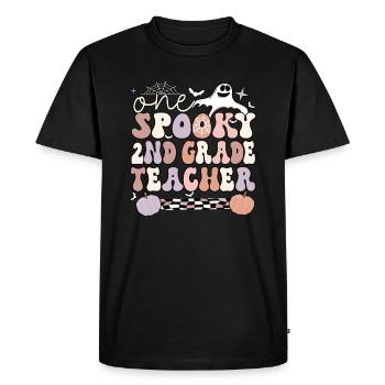 Enseignant de 2e année Halloween 2e équipe deuxième année - T-shirt Premium bio Homme - noir - Devant - Nico (187cm)