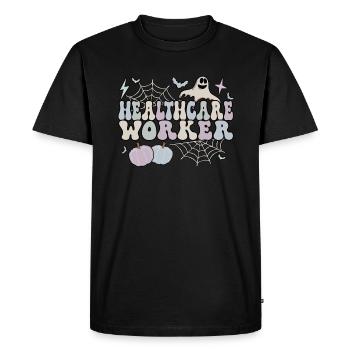 Essential Frontline Healthcare Worker Halloween - Men's Premium Organic T-Shirt - black - Front - Nico (187cm)