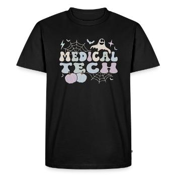 Medical Tech Halloween Med Lab Technologist Gifts - Men's Premium Organic T-Shirt - black - Front - Nico (187cm)