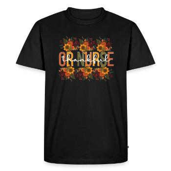 OU Infirmière Thanksgiving Salle d’opération Cadeaux d’infirmière - T-shirt Premium bio Homme - noir - Devant - Nico (187cm)