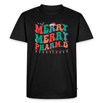 PharmD Christmas Doctor Of Pharmacy Xmas Gifts - Men's Premium Organic T-Shirt - black - Front - Nico (187cm)