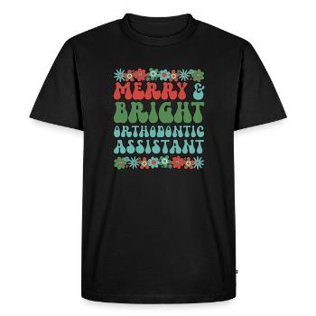 Orthodontic Assistant Christmas Orthodontics Xmas - Men's Premium Organic T-Shirt - black - Front - Nico (187cm)