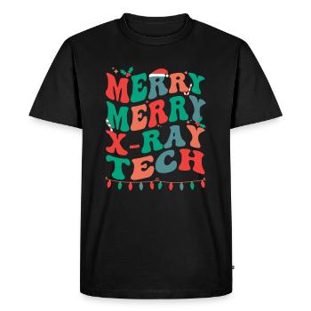 Technologue en rayons X Noël Radiologie Tech Xmas - T-shirt Premium bio Homme - noir - Devant - Nico (187cm)