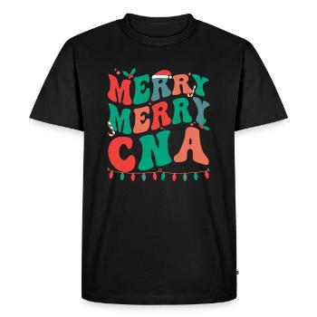 Infirmière auxiliaire certifiée Noël CNA Noël - T-shirt Premium bio Homme - noir - Devant - Nico (187cm)