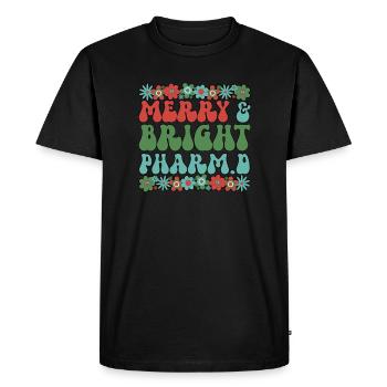 PharmD Christmas Doctor Of Pharmacy Xmas Gifts - Men's Premium Organic T-Shirt - black - Front - Nico (187cm)