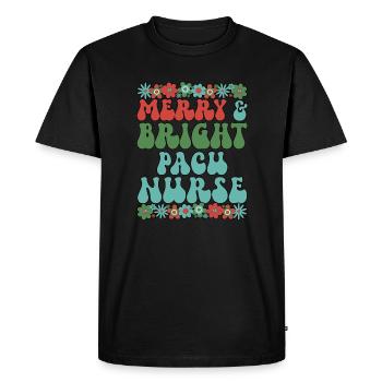 Post Anesthesia Care Unit Christmas PACU Nurse - Men's Premium Organic T-Shirt - black - Front - Nico (187cm)