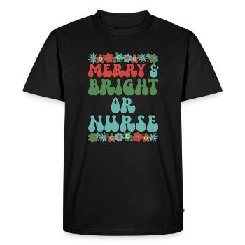 OU infirmière de salle d’opération de Noël Infirmières Cadeaux de Noël - T-shirt Premium bio Homme - noir - Devant - Nico (187cm)