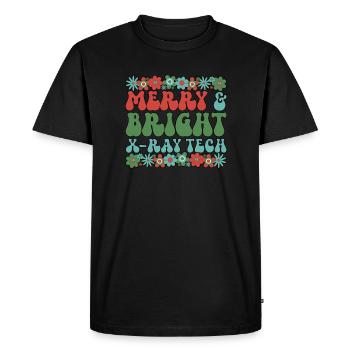 X Ray Technologist Christmas Radiology Tech Xmas - Men's Premium Organic T-Shirt - black - Front - Nico (187cm)