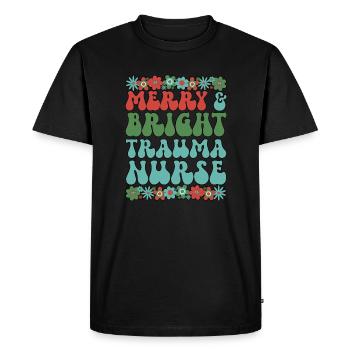 Infirmière en traumatologie Noël Soins infirmiers en traumatologie Cadeaux de Noël - T-shirt Premium bio Homme - noir - Devant - Nico (187cm)
