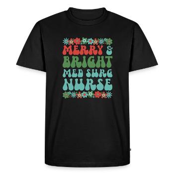 Med Surg Nurse Christmas Medical-Surgical Nurse - Men's Premium Organic T-Shirt - black - Front - Nico (187cm)