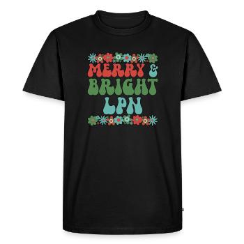 Infirmière auxiliaire de Noël Infirmière auxiliaire autorisée Noël - T-shirt Premium bio Homme - noir - Devant - Nico (187cm)