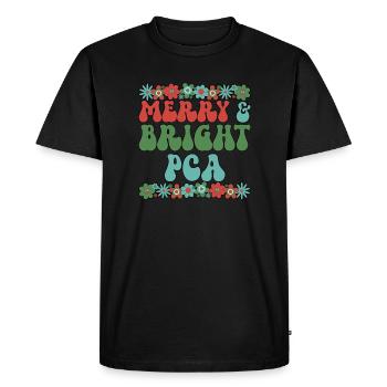 Patient Care Assistant Christmas PCA Nurse Xmas - Men's Premium Organic T-Shirt - black - Front - Nico (187cm)