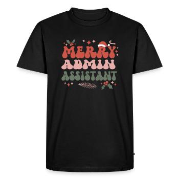Admin Assistant Christmas Admin Assistants Xmas - Men's Premium Organic T-Shirt - black - Front - Nico (187cm)