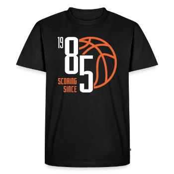 38e anniversaire basketball 38 ans né en 1985 - T-shirt Premium bio Homme - noir - Devant - Nico (187cm)